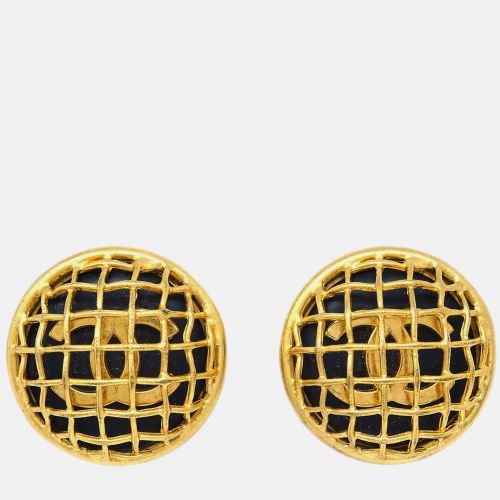 Chanel Button Earrings Clip-On Gold - Chanel - Modalova