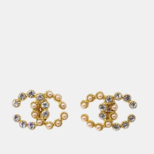 CC Earrings Clip-On Rhinestone Artificial Pearl 28 - Chanel - Modalova