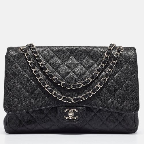 Quilted Caviar Leather Maxi Classic Single Flap Bag - Chanel - Modalova