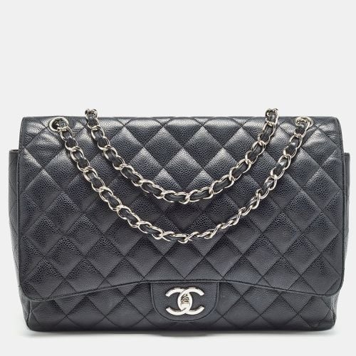 Quilted Caviar Leather Maxi Classic Double Flap Bag - Chanel - Modalova