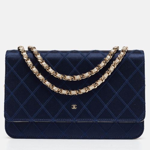 Navy Quilted Satin Wild Stitch Classic WOC Bag - Chanel - Modalova