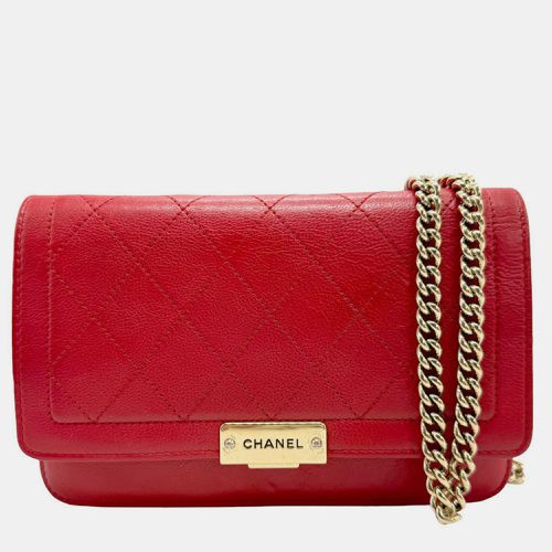 Quilted Calfskin Medium Label Click Flap Bag - Chanel - Modalova