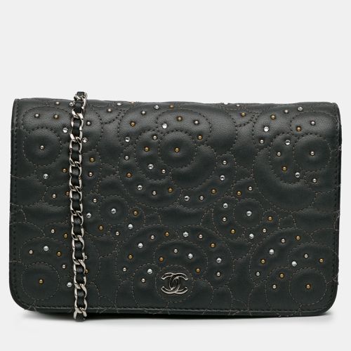 Leather Studded Camellia Wallet On Chain - Chanel - Modalova