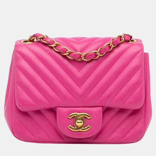 Mini Square Classic Lambskin Chevron Flap - Chanel - Modalova