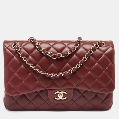 Quilted Leather Jumbo Classic Double Flap Bag - Chanel - Modalova