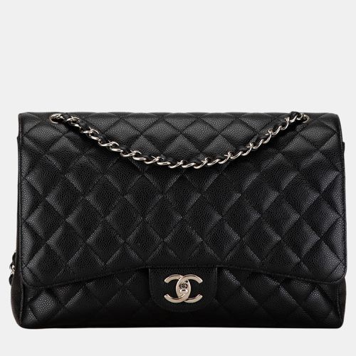 Caviar Leather Maxi Classic Double Flap Bag - Chanel - Modalova