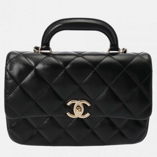 Shiny Lambskin Quilted Coco Trip Flap Bag - Chanel - Modalova