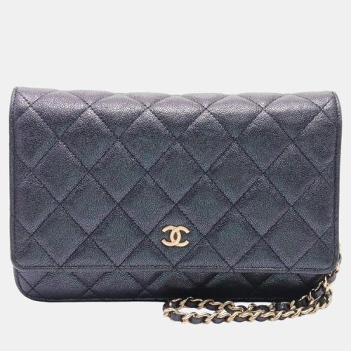 Pink Blue Caviar Skin Matelasse Shoulder Bag - Chanel - Modalova