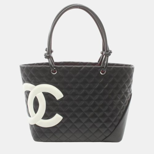 Black Cambon Leather Line Large Tote Bag - Chanel - Modalova