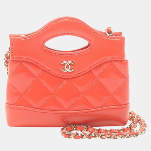 Shiny Lambskin Chain Clutch Shoulder Bag - Chanel - Modalova