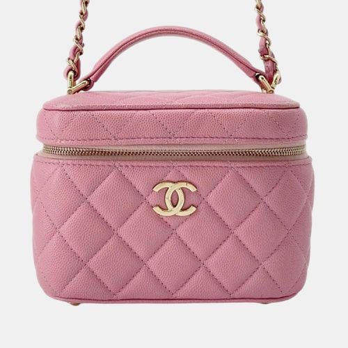 Caviar Matelasse Coco Mark Skin Chain Vanity Bag - Chanel - Modalova