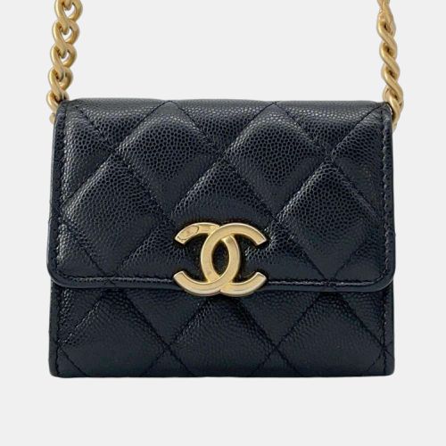 Caviar Skin Matelasse Coco Mark Chain Wallet Wallet - Chanel - Modalova