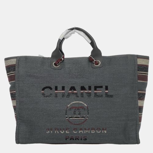 Red/ Multicolor Large Deauville Tote Bag - Chanel - Modalova