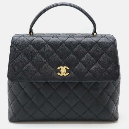 Caviar Skin Leather Matelasse Coco Mark Handbag - Chanel - Modalova