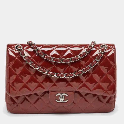 Quilted Patent Leather Jumbo Classic Double Flap Bag - Chanel - Modalova