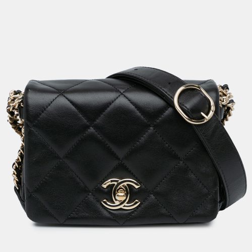 Lambskin Leather Mini Quilted Multi Chain Flap Bag - Chanel - Modalova