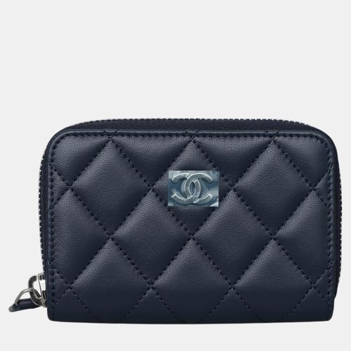 Lambskin Leather Zipped Around Card Wallet - Chanel - Modalova