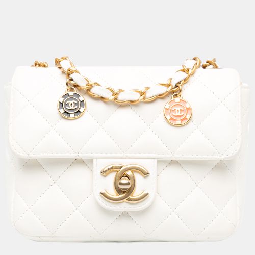 Leather Mini Square Classic Lambskin Casino Royale Charms Single Flap Bag - Chanel - Modalova