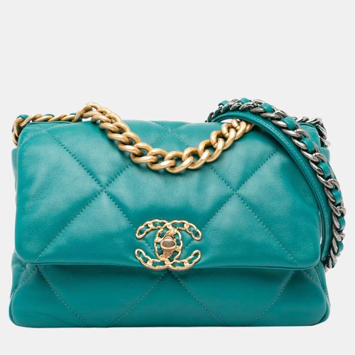 Chanel Blue Medium Lambskin 19 Flap - Chanel - Modalova