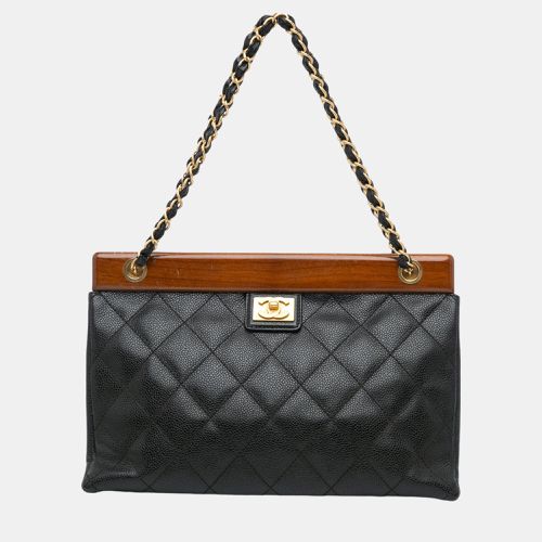 Brown Quilted Caviar Wood Chain Shoulder Bag - Chanel - Modalova