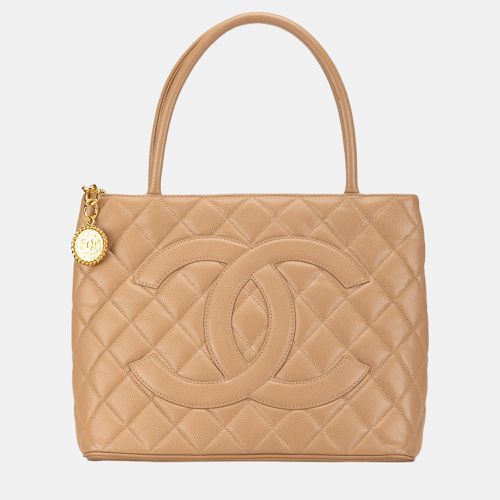 Chanel Brown Caviar Medallion Tote - Chanel - Modalova