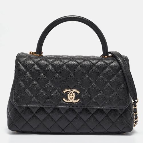 Quilted Caviar Leather Small Coco Top Handle Bag - Chanel - Modalova