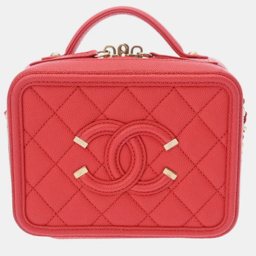 Caviar Skin CC Filigree Small Vanity Chain Handbag - Chanel - Modalova