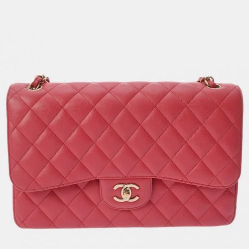 Caviar Skin Matelasse Chain Shoulder Double Flap 30cm Bag - Chanel - Modalova