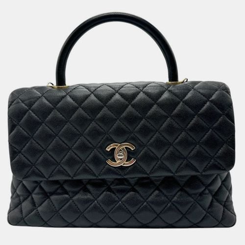 Caviar Skin Leather Gold With Coco Handle Handbag - Chanel - Modalova