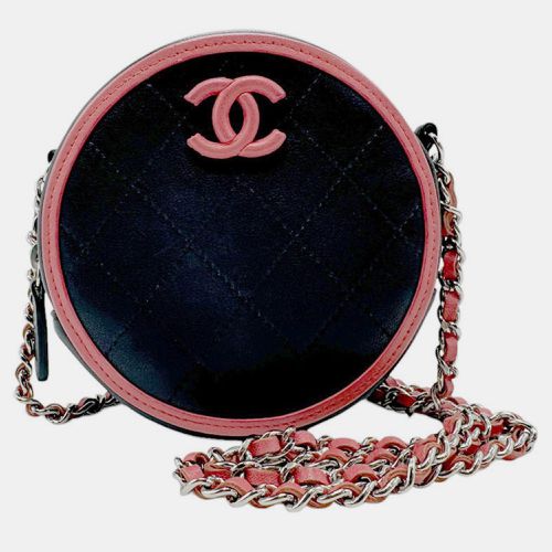 Leather Navy x Pink Shoulder Bag - Chanel - Modalova