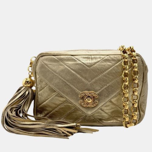 Leather V Stitch Shoulder Bag - Chanel - Modalova