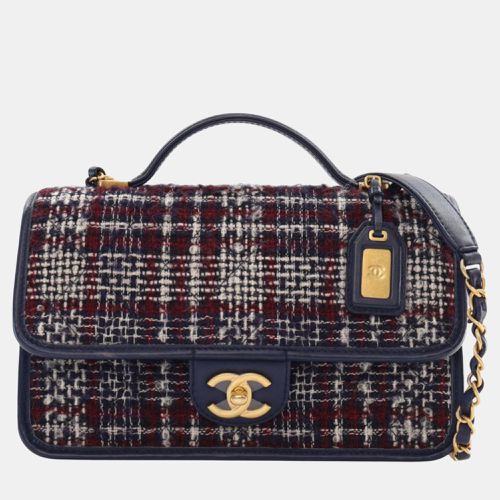 Red Small Tweed School Memory Top Handle Flap - Chanel - Modalova