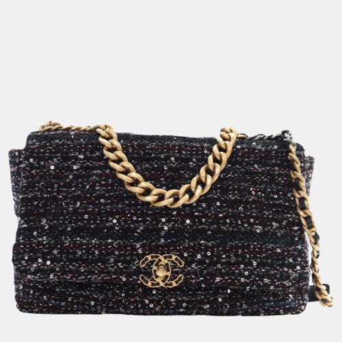 Maxi Tweed Sequin 19 Flap - Chanel - Modalova