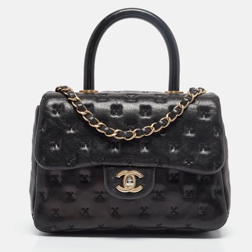 Cross Stitch Leather Mini Coco Top Handle Bag - Chanel - Modalova