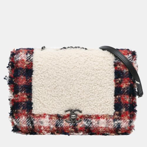 CC Tweed and Shearling Single Flap - Chanel - Modalova