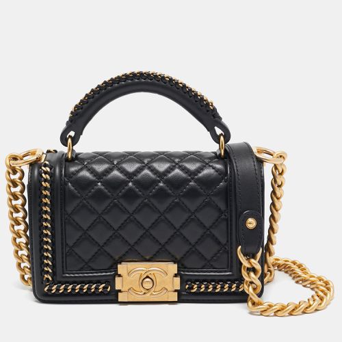 Quilted Leather Small Chain Around Boy Flap Bag - Chanel - Modalova