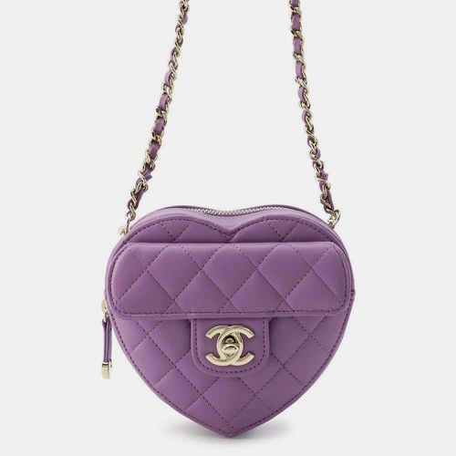 Lambskin Matelasse Heart Chain Shoulder Bag - Chanel - Modalova