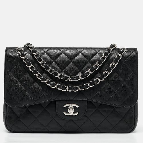 Quilted Caviar Leather Jumbo Classic Double Flap Bag - Chanel - Modalova