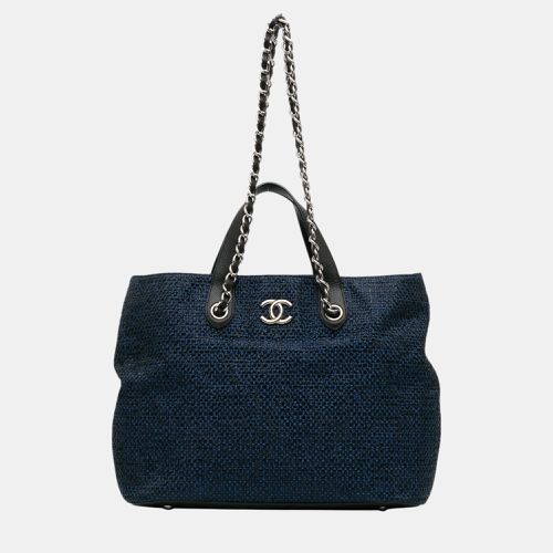 CC Straw and Caviar Drawstring Shopping Tote - Chanel - Modalova