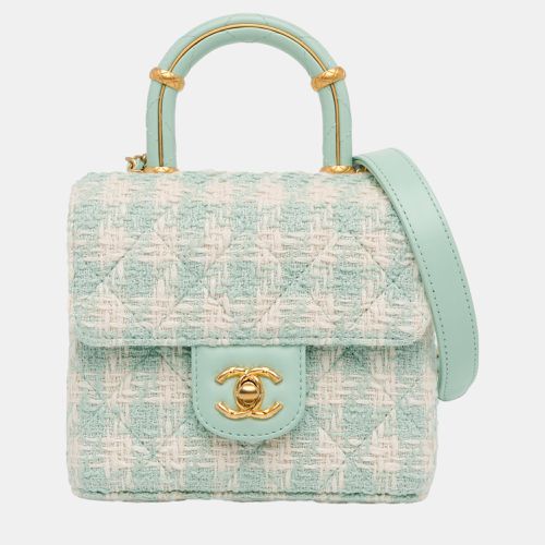 Quilted Tweed Crush Top Handle Flap - Chanel - Modalova