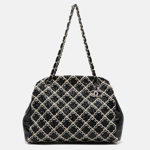 Woven Stitch Patent Leather Medium Just Mademoiselle Bag - Chanel - Modalova