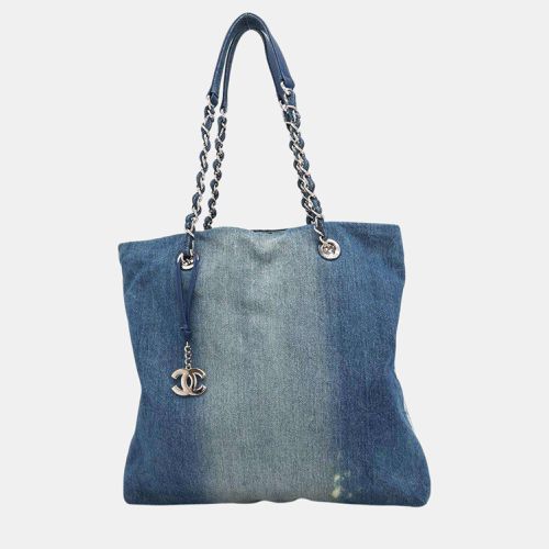 Chanel Blue Denim Shopping Bag - Chanel - Modalova