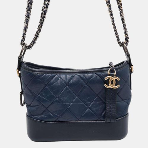 Navy Aged Calf Leather Gabriel Do Chain shoulder Bag Size Small - Chanel - Modalova