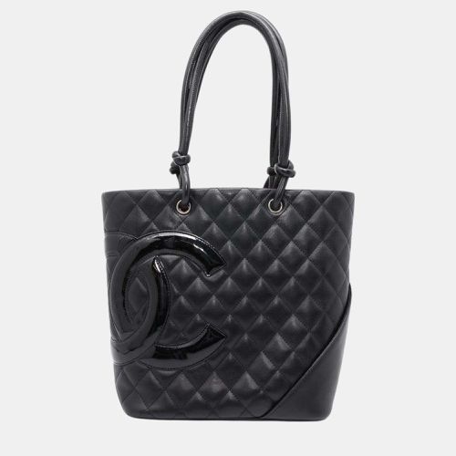 Leather Patent Leather Cambon Tote Bag Size Medium - Chanel - Modalova