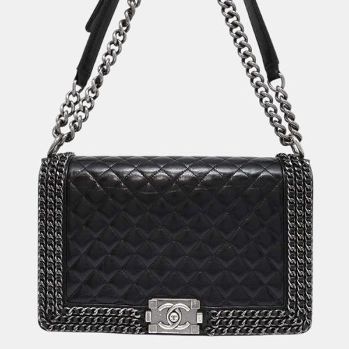 Shiny Calf Leather Boy Shoulder Bag Size 28 - Chanel - Modalova