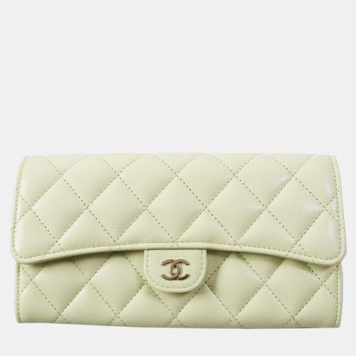 Leather Caviar Skin Long Wallet - Chanel - Modalova