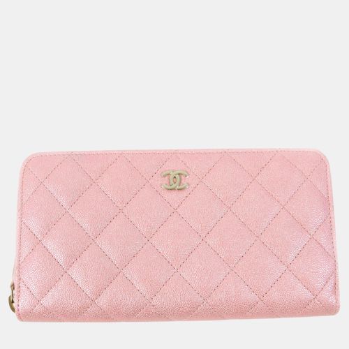 Caviar Skin Leather Classic Long Zip Wallet - Chanel - Modalova