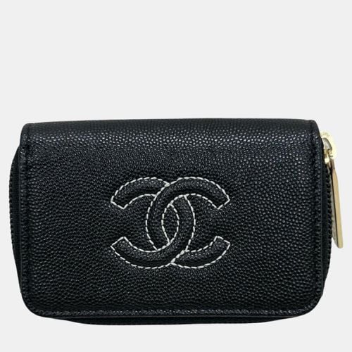 Gold Leather Caviar Coin Case - Chanel - Modalova