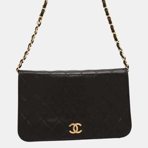 Lambskin Coco Mark Matelasse Push Lock Chain Shoulder Bag - Chanel - Modalova