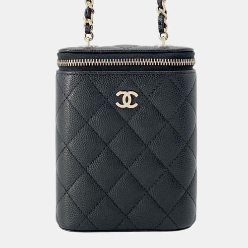 Caviar Skin Matelasse Coco Mark Vanity Chain Shoulder Bag - Chanel - Modalova